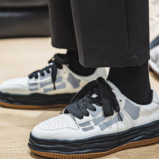 Tenis Plataforma Retro Bone Reflectante para Hombre