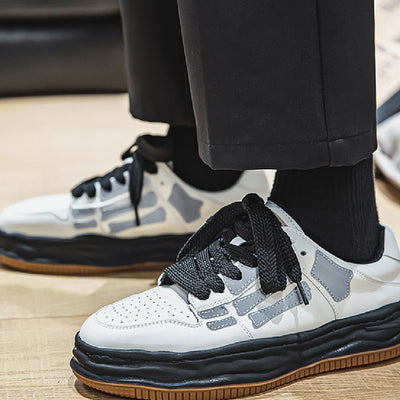 Tenis Plataforma Retro Bone Reflectante para Hombre