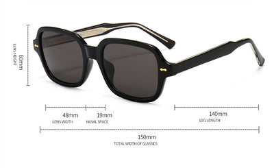 Retro square frame sunglasses with transparent gray frames and gradient purple UV400 lenses. - Image 8