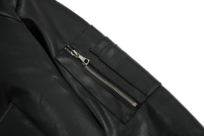 Chaqueta de Cuero PU y Algodón - Estilo Urbano Minimalista para Invierno - Image 13
