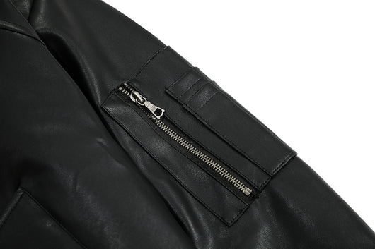 Chaqueta de Cuero PU y Algodón - Estilo Urbano Minimalista para Invierno - Image 13