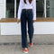 Women's Retro High Waisted Wide Leg Jeans