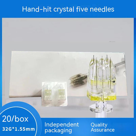 Rodillo de Mesoterapia Manual con 5 Agujas de Cristal Tallado - Image 2
