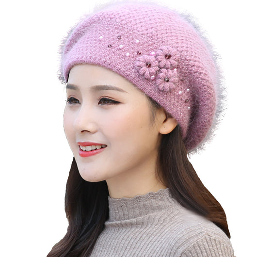 Gorro de Invierno para Mujer con Pelaje de Conejo y Lana Térmica - Image 5