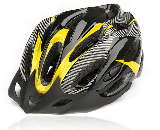Casco de Bicicleta de Montaña con Textura de Fibra de Carbono