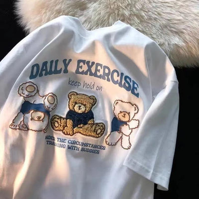 Playera Infantil de Algodón Puro con Osito Bordado Serie Leche - Image 2