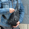 Bolsa de Pecho Vintage para Hombre - Crossbody de Cuero Estilo Retro