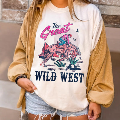Camiseta Western Retro Denim para Conciertos Country - Image 2