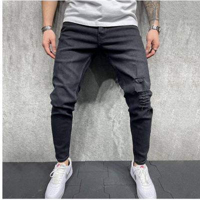Jeans Slim Fit Azul Claro con Roturas - Image 9