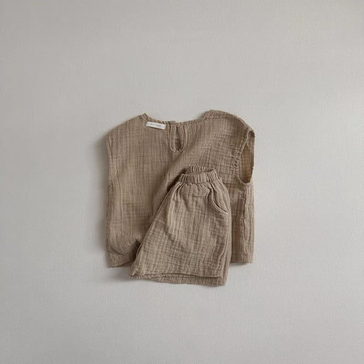 Conjunto de Shorts y Chaleco Transpirable a Juego para Niños - Image 8