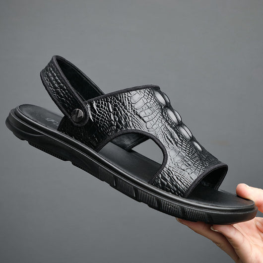 Sandalias de Cuero para Hombre - Diseño Europeo Elegante para Playa y Exterior - Image 4