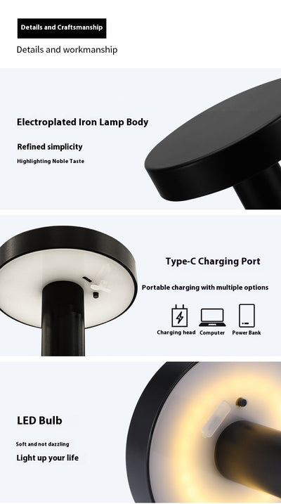 Lámpara de Carga Inalámbrica con Control Táctil y Ambiente Luminoso - Image 12