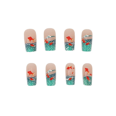 Set de 24 Piezas de Armadura Desmontable para Peces Dorados - Diseño Azul Vidriado - Image 3