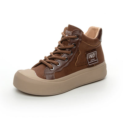 Zapatos Casuales Estilo Británico con Cordones para Mujer - Image 5