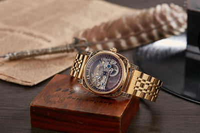 Reloj Mecánico Automático Vintage con Esfera Luminosa y Relieves - Image 12
