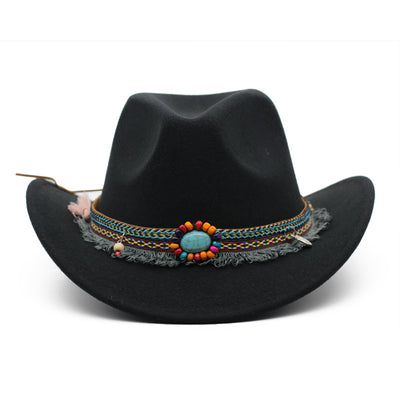 Sombreros Vaquero de Fieltro Enrollado Unisex - Image 17