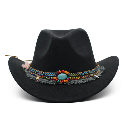 Sombreros Vaquero de Fieltro Enrollado Unisex - Image 17