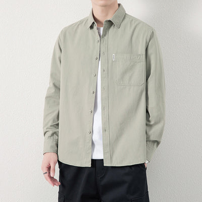 Camisa Casual Suelta con Solapa y Bolsillos para Hombre - Image 5