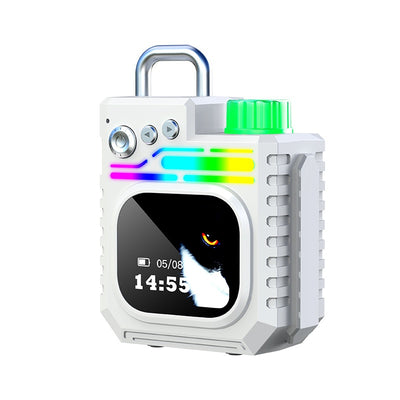 Altavoz Inteligente Portátil con Subwoofer, Pantalla a Color y Reloj Climático - Image 9