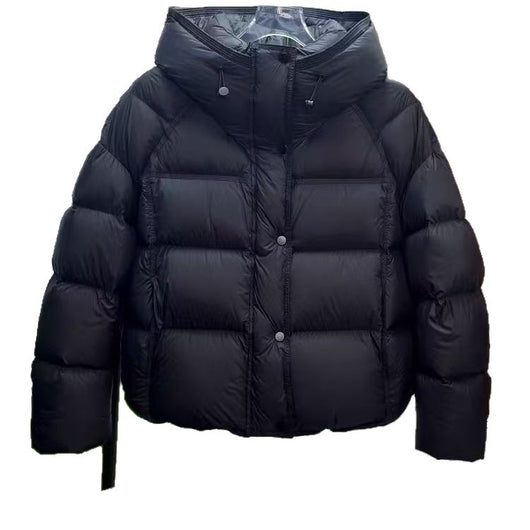 Chaqueta Acolchada Suelta con Capucha - Colores Sólidos Otoño Invierno - Image 5