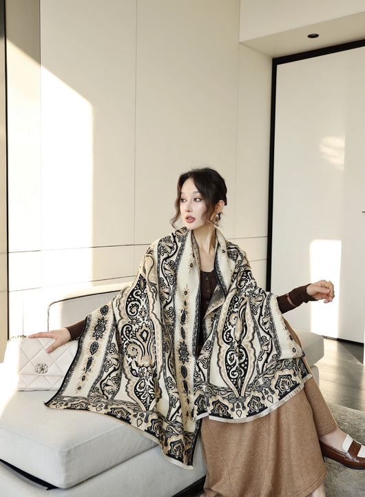 Chal Versátil de Oficina Estilo Coreano para Otoño e Invierno - Image 14