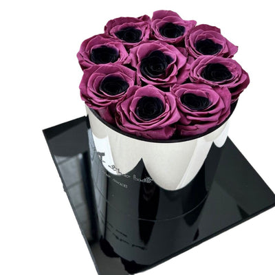 Maceta Esférica con Moño Negro y Flores de Ciruela Preservadas - Image 2