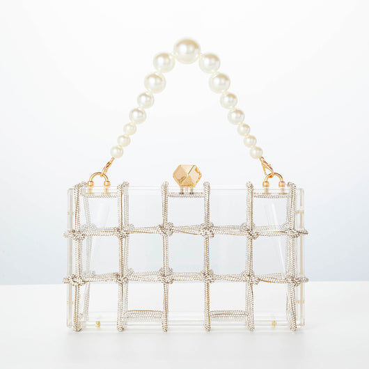 Bolso Cuadrado Pequeño de Acrílico Transparente para Mujer - Image 5