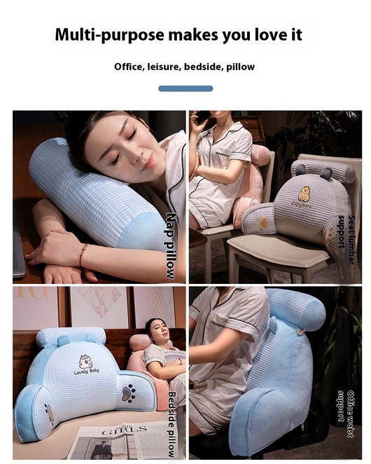 Almohada Lumbar de Seda Waffle con Efecto Frío - Soporte Ergonómico para Espalda - Image 13