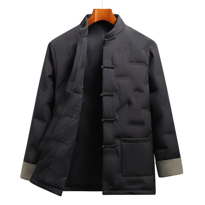 Abrigo Acolchado Estilo Tang Chino para Hombre - Invierno y Otoño - Image 5