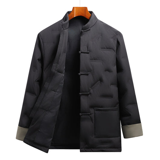 Abrigo Acolchado Estilo Tang Chino para Hombre - Invierno y Otoño - Image 5