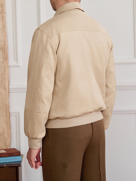 Chaqueta Bomber de Gamuza para Hombre - Cuello Solapa Casual - Image 11