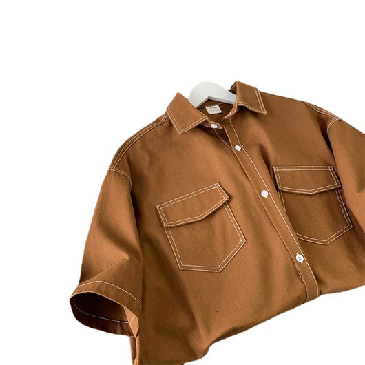 Camisa Retro de Manga Corta para Hombre - Estilo Casual - Image 6