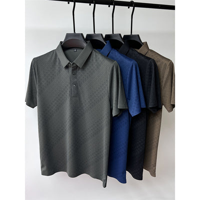 Camiseta Elegante de Seda de Hielo de Manga Corta para Hombre - Image 2