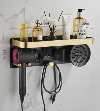 Soporte de Pared para Secador y Rizador sin Perforación - Image 13