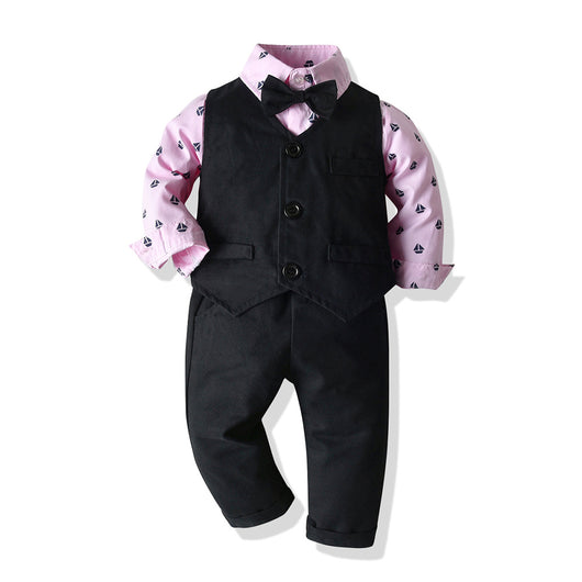 Conjunto de Traje Formal para Niños - Camisa, Chaleco y Pantalón 3 Piezas - Image 8