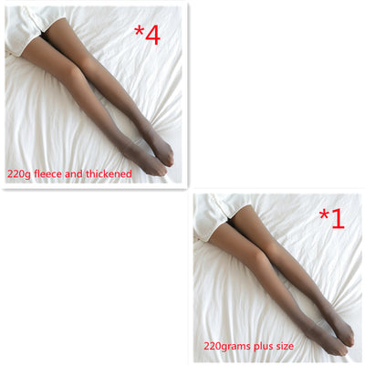 Leggins Térmicos Translúcidos Talla Grande con Forro Polar para Invierno - Image 47