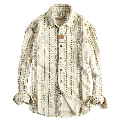 Camisa Casual Hombre Estilo Navajo Retro Americano - Image 5