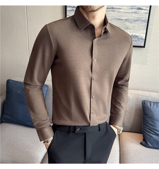 Camisa Stretch Sin Costuras para Hombre con Botones Reforzados - Image 17