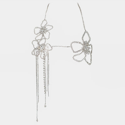 Cadena de Pecho con Flores y Cristales Brillantes - Image 11