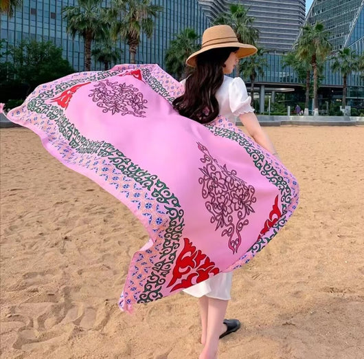 Toalla de Playa Étnica Reversible - Diseño Dual - Image 43