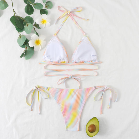 Bikini Dividido con Tiras Girasol - Image 15