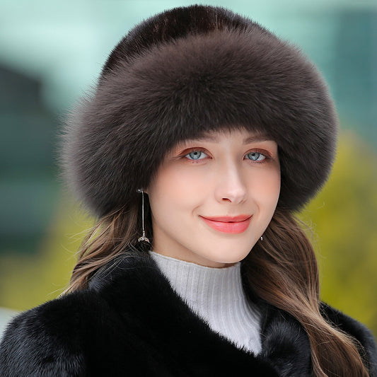 Gorro de Invierno para Mujer con Forro de Piel Cálido