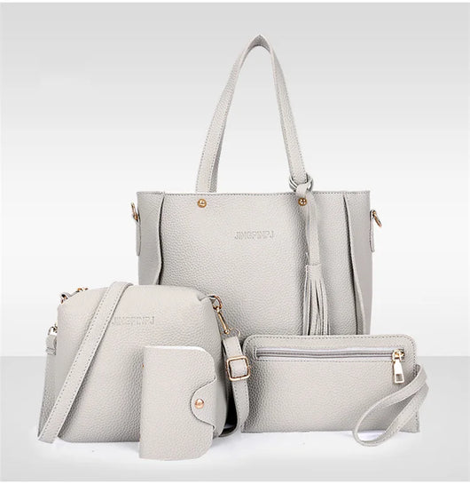 Set de 4 Bolsas Coreanas con Borlas - Bolso, Monedero y Organizador - Image 26