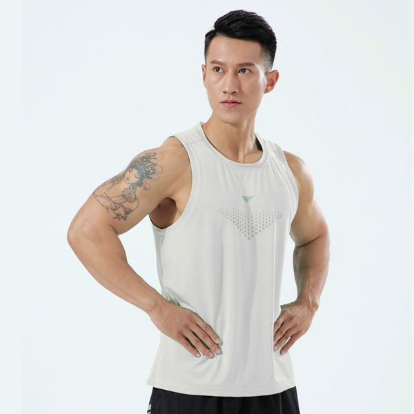 Camiseta Sin Mangas Elástica y Transpirable para Hombre Talla Grande - Image 6