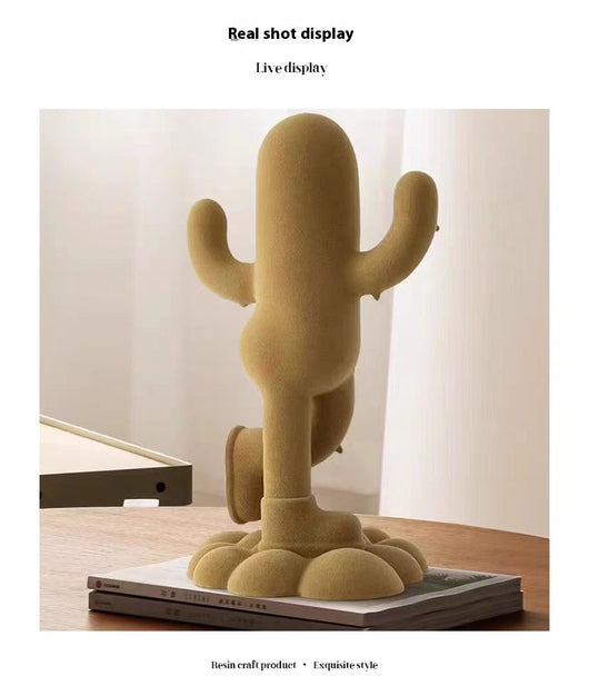 Adorno Decorativo Cactus Humanizado con Textura Suave - Image 6