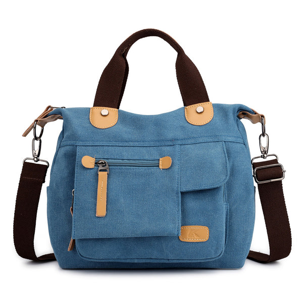 Bolsa de Lona Retro Casual para Mujer