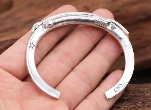 Pulsera de Plata para Hombre Estilo Hip Hop Retro Personalizado - Image 3