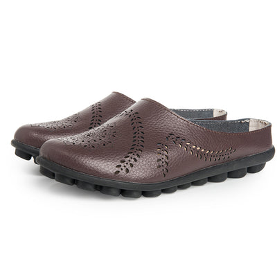 Zapatos de Cuero Casual para Mujer - Diseño Liso y Versátil - Image 8