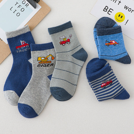 Calcetines de Algodón Estampados para Niño - Primavera y Otoño
