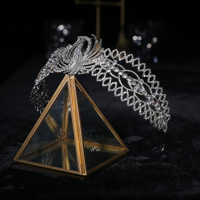 Tiara Nupcial de Cristales Barrocos - Tocado de Lujo para Novia - Image 3